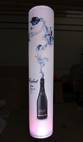 freestanding,tube,logo,branded,column