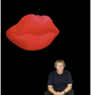 Hanging Basic Lips-Shaped Inflatable 122cm x 75cm/4ft x 2.5ft 